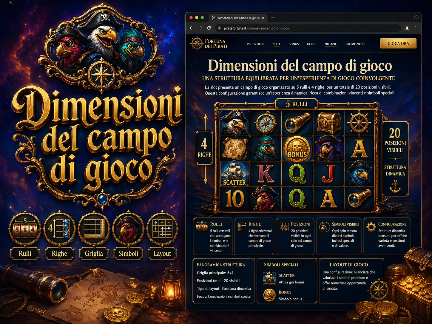 Dimensioni del campo di gioco e struttura del round