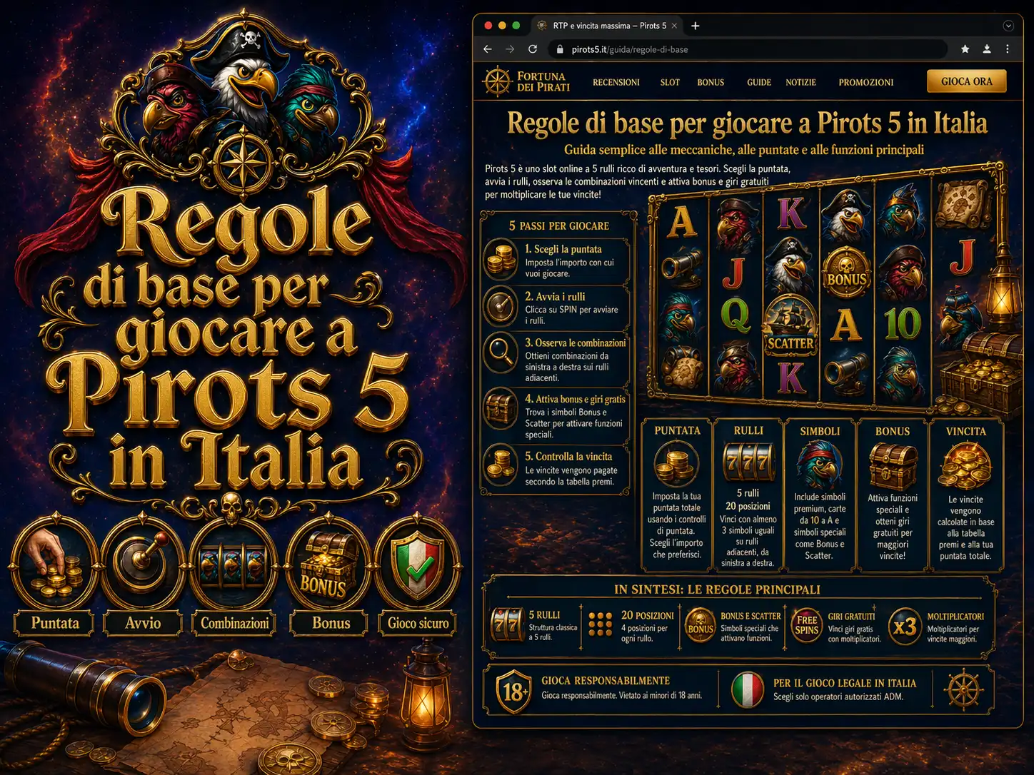 Regole di base per giocare a Pirots 5 in Italia