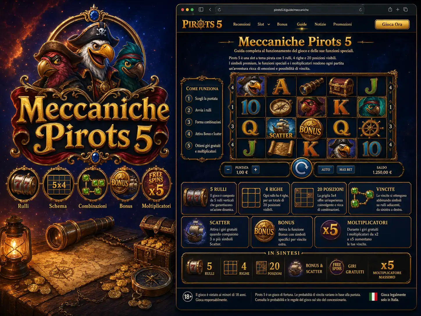 Meccaniche di gioco di Pirots 5